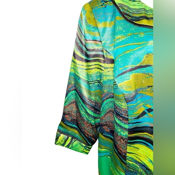 Le Bos Agate Green Collarless Jacket - Picture 5 of 13